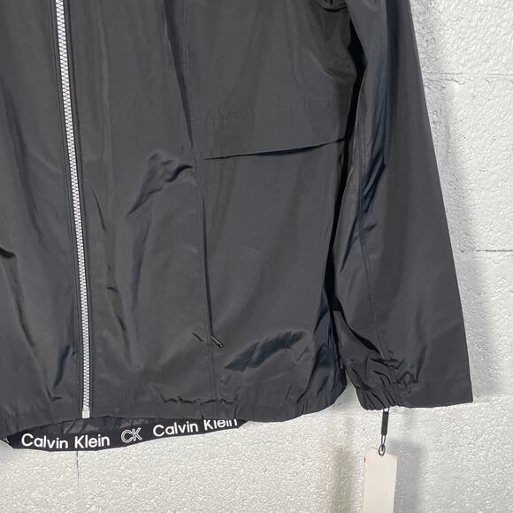 Calvin Klein Women's Hooded Side-Snap rain Jacket Black XL - Picture 3 of 11